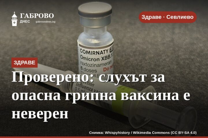 Проверено: слухът за опасна грипна ваксина е неверен