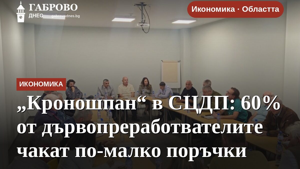 „Кроношпан“ в СЦДП: 60% от дървопреработвателите чакат по-малко поръчки
